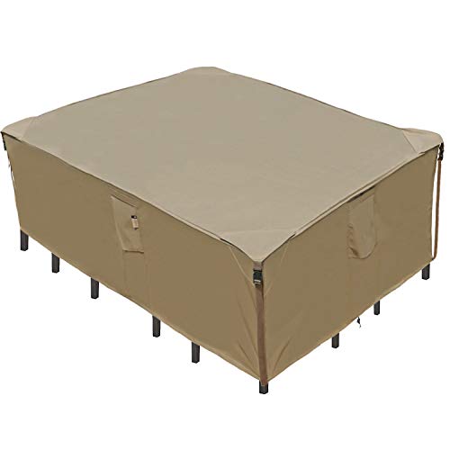 Waterproof Patio Furniture Set Cover Heavy Duty Lawn Patio Furniture Cover with Reinforced Corner PatioOutdoor Table Cover PatioOutdoor Dining Rectangular Table Chairs Winter Cover