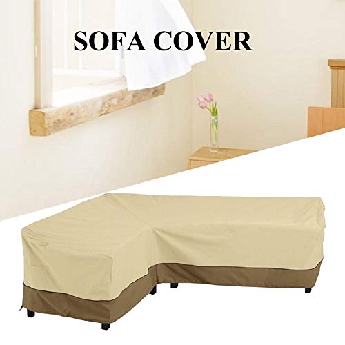 Urnanal Outdoor L Shaped Corner Sofa Slipcover Four Seasons Universal Outdoor Patio Furniture Covers Snowproof Frostproof Waterproof Dustproof