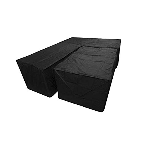 miniflower L-Shaped Sofa Cover 2Pcs Furniture Dust Cover Waterproof Easy to Clean Anti-Skid Dustproof Slipcovers Garden Couch Cover for Outdoor Garden