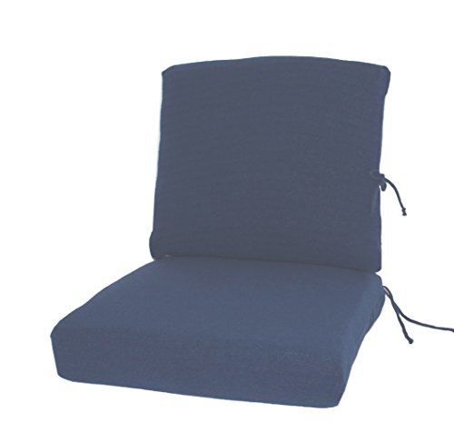 CushyChic Outdoor Slipcovers for Deep Seat Cushions 2 Piece in Nautical Blue - Slipcovers Only - Cushion Inserts NOT Included