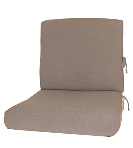 CushyChic Outdoors 2 Piece Deep Seat Patio Cushion Slipcovers in Dove Grey - Slipcovers ONLY - Cushion Insert NOT Included