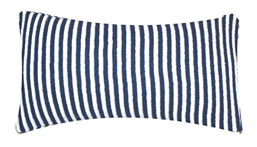 Set of 2 CushyChic Outdoors 14 x 28 Lumbar Pillow Slipcovers Nautical Blue