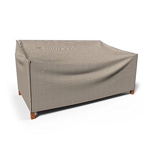 Budge English Garden Outdoor Patio Loveseat Cover Medium Tan Tweed