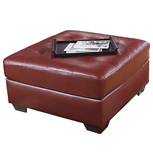 Ashley Furniture Signature Design - Alliston Contemporary Oversized Accent Ottoman - Contemporary - Salsa