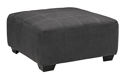 Benchcraft - Sorenton Contemporary Oversized Accent Ottoman - Polyester Upholstery - Slate Gray
