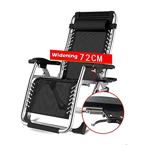 Sun Lounger Oversized Patio Chairs Reclining Zero Gravity Chair Outdoor Camping Foldable Portable Sun Lounger Support 200kg for Heavy People