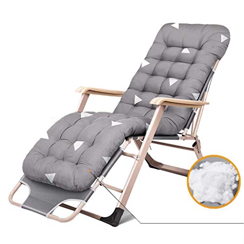 WXF Oversized Patio Chairs Reclining Outdoor Beach Lawn Camping Portable Foldable Deck Chair with Cushions Support 200kg