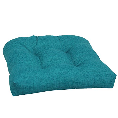 Brentwood Originals 35406 Indooroutdoor Wicker Chair Cushion Linen Turquoise