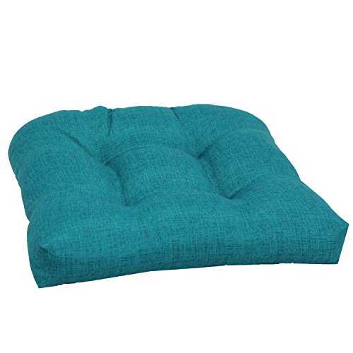 Brentwood Originals 35406 Indooroutdoor Wicker Chair Cushion Linen Turquoise