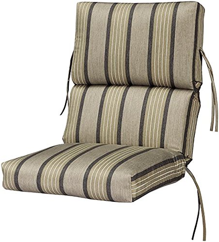 Bullnose High back Outdoor Chair Cushion 4Hx22Wx45D PEBBLE SUNBRELLA