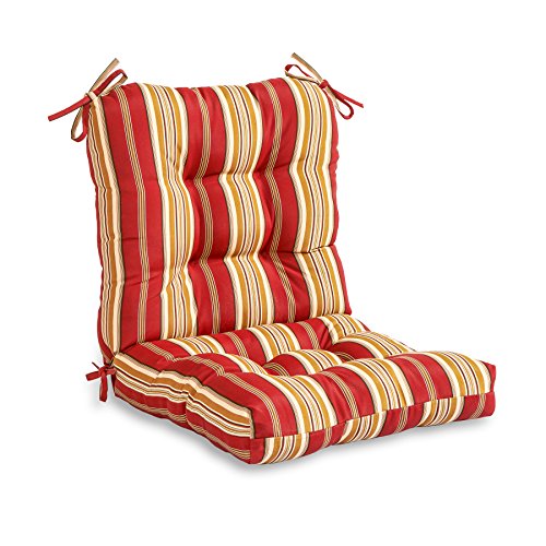 Greendale Home Fashions Indooroutdoor Seatback Chair Cushion Roma Stripe