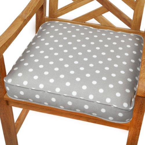 Mozaic Sabrina Corded IndoorOutdoor Chair Cushion 20-Inch Grey Dots