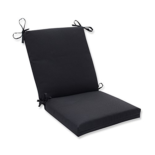 Pillow Perfect IndoorOutdoor Fresco Squared Chair Cushion Black