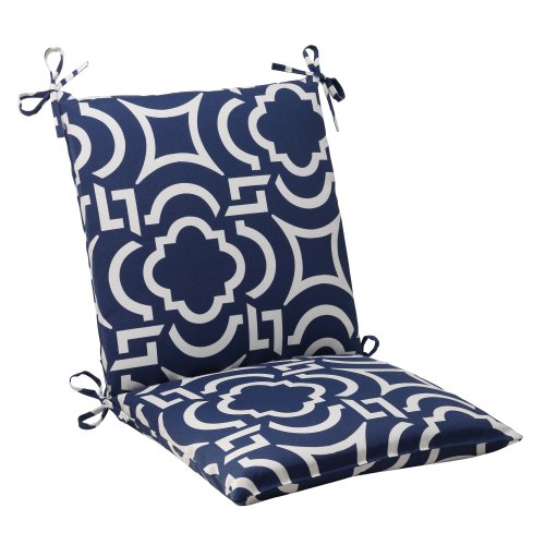 Pillow Perfect Indooroutdoor Carmody Squared Chair Cushion Navy