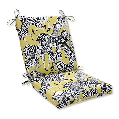 Pillow Perfect OutdoorIndoor Herd Together Wasabi Squared Corners Chair Cushion