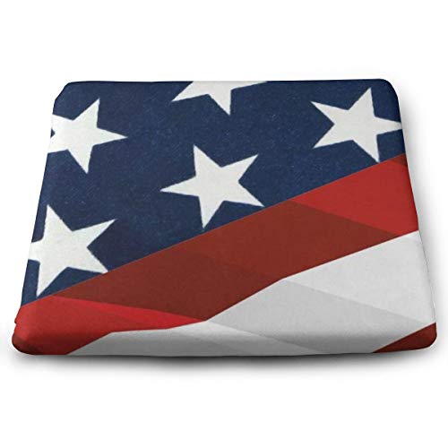 SZjinghao Chair Square Cushion，Seat Cushion for Home Office Dinning Chair Solid Color Indoor OutdoorChair Pads Fourth of July American Star Stripe Usa Independence Day Patriotic
