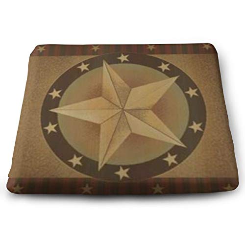 SZjinghao Chair Square Cushion，Seat Cushion for Home Office Dinning Chair Solid Color Indoor OutdoorChair Pads Western Texas Star Print