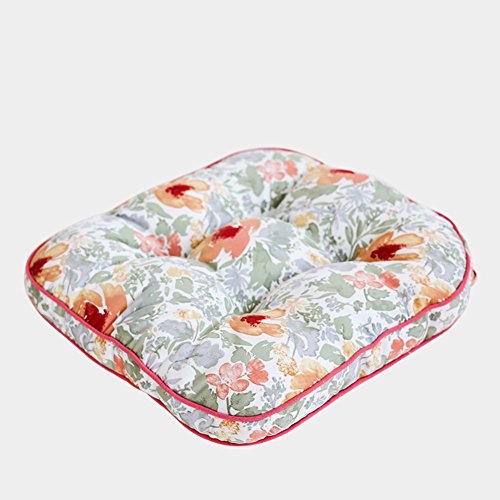 XXZUO Floral Chair CushionSuper Soft Lumbar Support Pillow car seat Cushion for Home Office Vehicles Tatami Indoor Outdoor Chair Pads-E 43x43cm17x17inch