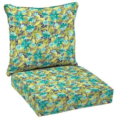 Hampton Bay Callista 2-Piece Pillow Back Outdoor Deep Seating Cushion