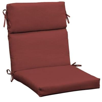 Hampton Bay Chili Solid Outdoor Dining Chair Cushion