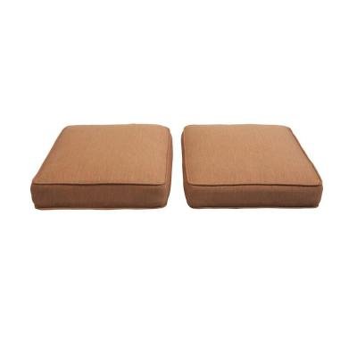 Hampton Bay Niles Park Replacement Outdoor Ottoman Cushion 2-Pack