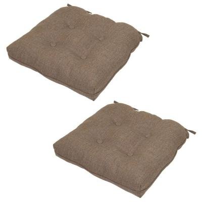 Hampton Bay Saddle Rapid-Dry Deluxe Tufted Outdoor Seat Cushion 2-Pack