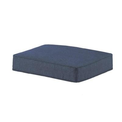 Hampton Bay Spring Haven Blue Ottoman Cushion