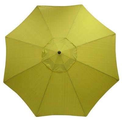 Hampton Bay Green Solid 11 Ft Aluminum Market Patio Umbrella