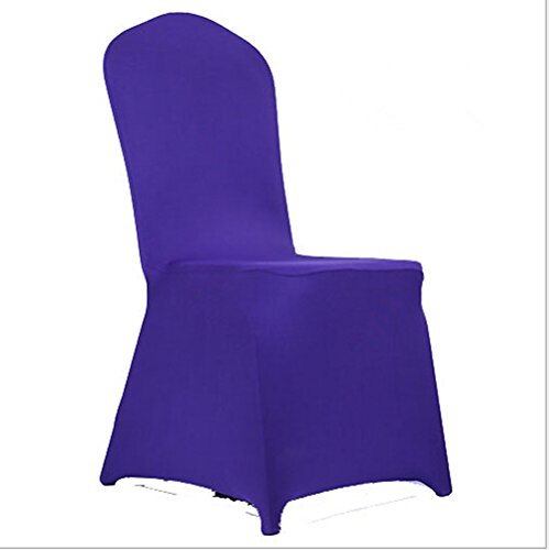 1pc Universal Spandex Stretch Chair Covers Hotel Wedding Party Banquet Decoration Purple