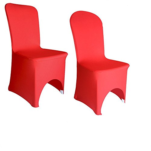 Ankko Spandex Lycra Elastic Arched Chair Cover Wedding Banquet Receptionred