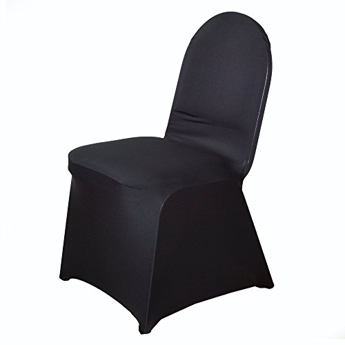 Luxurious Black Spandex Chair Covers - 100 Pieces- Easy To Clean- Fit To All Chairs- High Elasticity- Ideal For