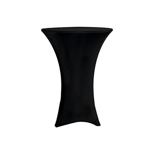Yourchaircovers 30-inch Highboy Cocktail Fitted Spandex Table Cover Black