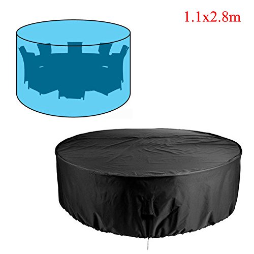Outdoor Covers For Furniture Waterproof Round 4 6 8 Seat Black UV Fade