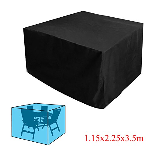 Waterproof Outdoor Furniture Covers Rectangular Round 4 6 8 Seat Black Outdoor Furniture Shelter Storm