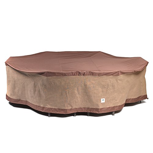 Duck Covers Ultimate RectangleOval Patio Table with Chairs Cover 140-Inch