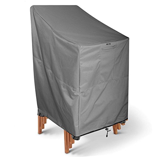 KHOMO GEAR - TITAN Series - Stackable Chair Cover - Heavy Duty Premium Outdoor Furniture Cover with Durable and Water Resistant Fabric
