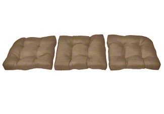 60&quot X 19&quot X 4&quot Sunbrella Tufted Sofa Cushion Set sunbrella Cocoa