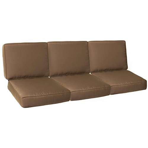 Ultimatepatiocom Medium Replacement Outdoor Sofa Cushion Set With Piping - Canvas Cocoa