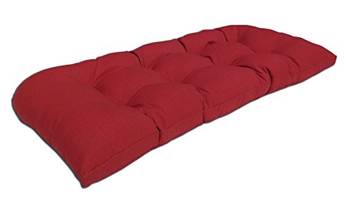 Bossima IndoorOutdoor Rust Red Bench Loveseat CushionSpringSummer Seasonal Replacement Cushions
