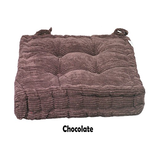Sonicee Breathable Corn Corduroy Bedroom Sofa Seat Chair Square Cushion Pad Mat (coffee)