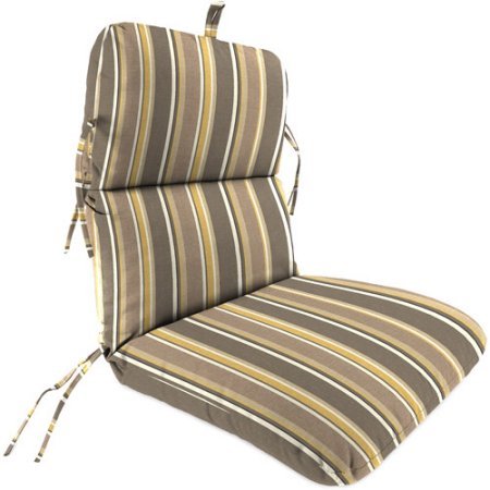 Jordan Manufacturing Outdoor Patio Replacement Chair Cushion Brady Stripe Putty