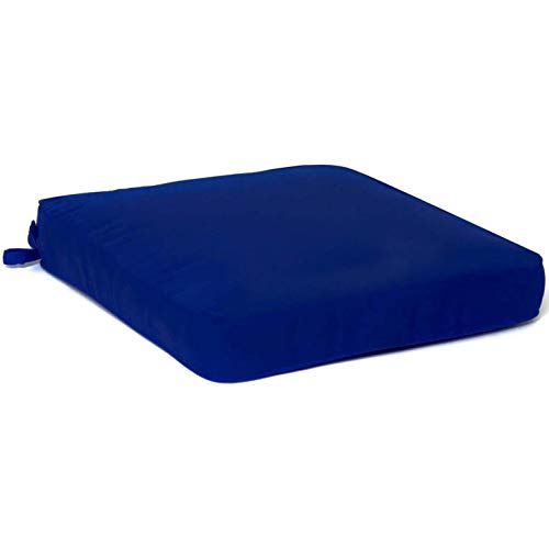 BBQGUYS Sunbrella Canvas True Blue Large Outdoor Replacement Seat Cushion WKnife Edge