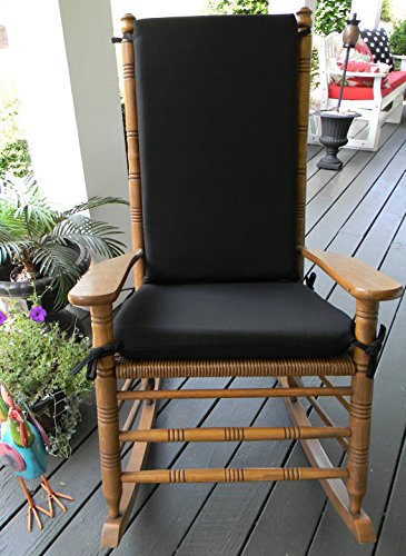 Indoor  Outdoor Solid Color Rocking Chair 2 Pc Foam Cushion Set ~ Fits Cracker Barrel Rocker - Choose Color 