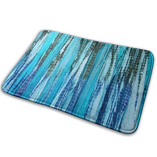 FTRGRAFE Blue Tie Dye Dresses Home Door Mat Super Absorbent Antislip Front Floor MatSoft Coral Memory Foam Carpet Bathroom Rubber Entrance Rugs for Indoor Outdoor