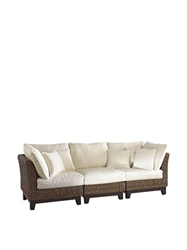 Panama Jack Sunrooms 3 PCPJS-1001-S Sanibel Sofa with Cushions Light Beige