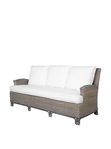 Panama Jack Sunrooms PJS-3001-KBU-S Exuma Sofa with Cushions Light Beige