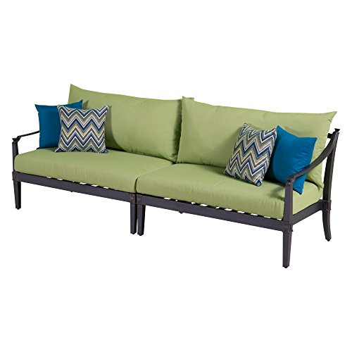 RST Brands Astoria 2-Piece Sofa with Cushions Ginkgo Green 31 x 94 x 32