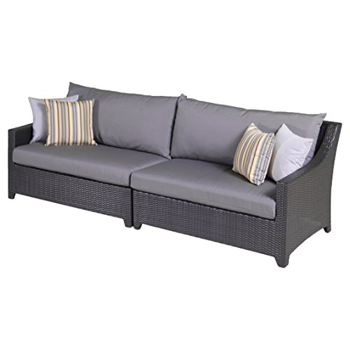 Rst Brands Deco 2-piece Sofa With Cushions Charcoal Grey 31&quot X 96&quot X 33&quot