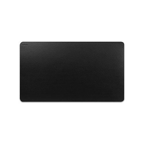 Nekmit Leather Desk Blotter Pad 24 x14 Inches Waterproof Non-Slip Black