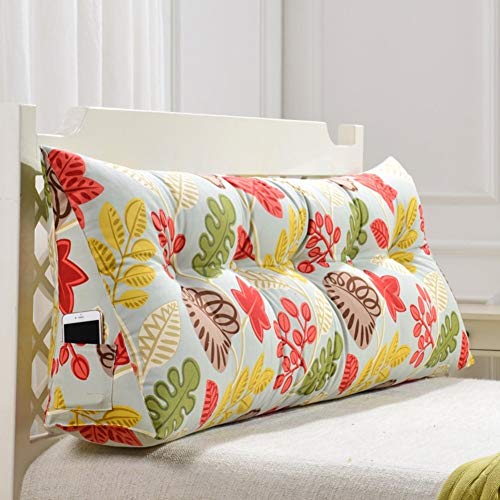 YAO Lam Stripe Bolster Triangular Large Wedge Pillow Headboard Reading Backrest Cushion for Sofa Bed Day Bed Upholstered Cushions Double Tatami Pillow Long Pillow Cushions